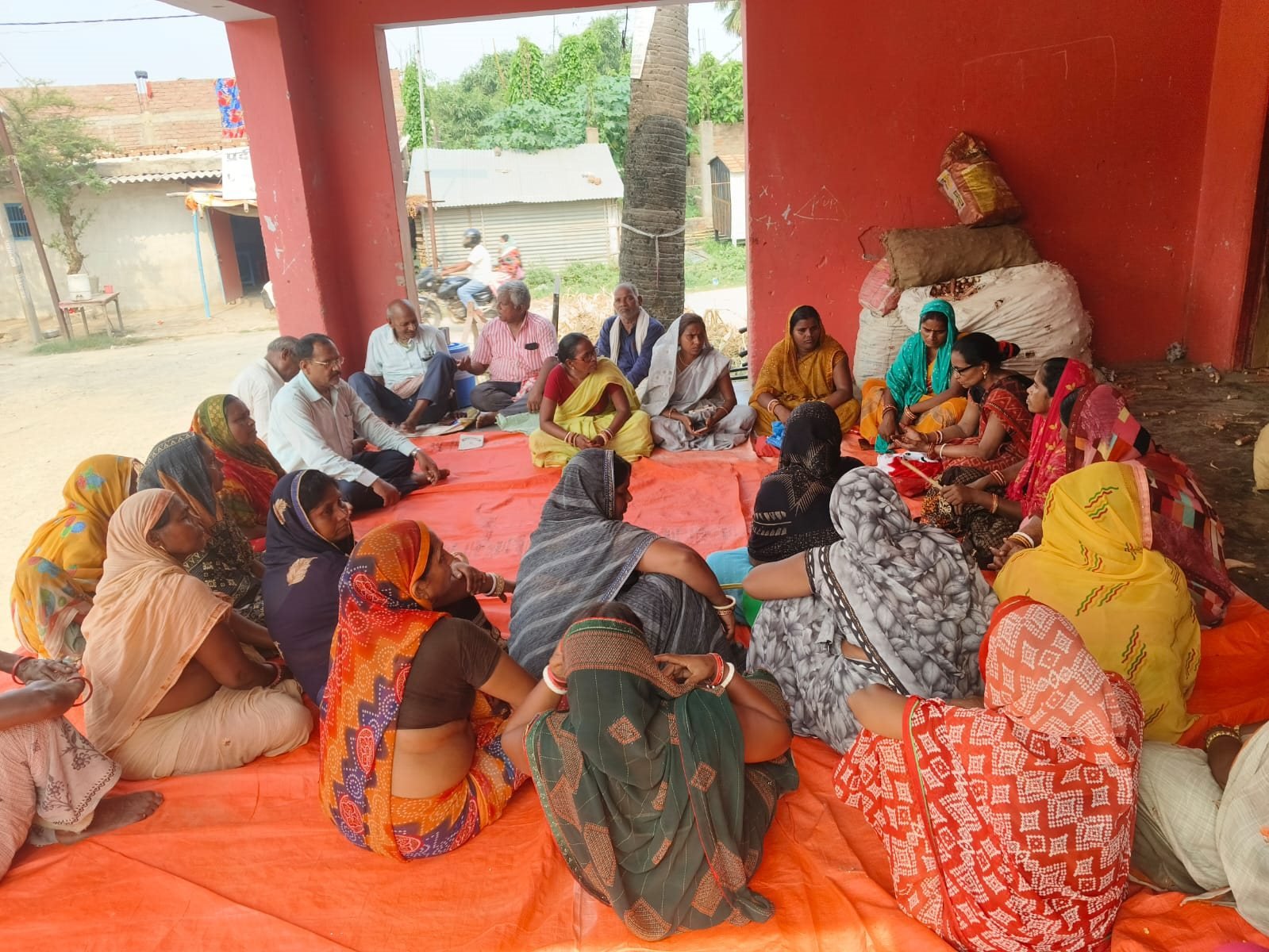 Village meeting of the samiti at Begusarai, June 2026.